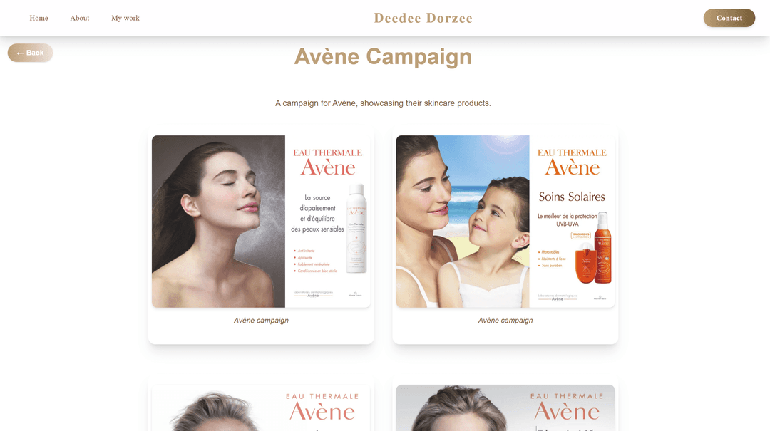 Site de vitrine Deedee DORZEE - Next.js TypeScript
